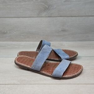 Sam Edelman Women Suede Double Strap Sandals Flats Shoes Sz 8M
